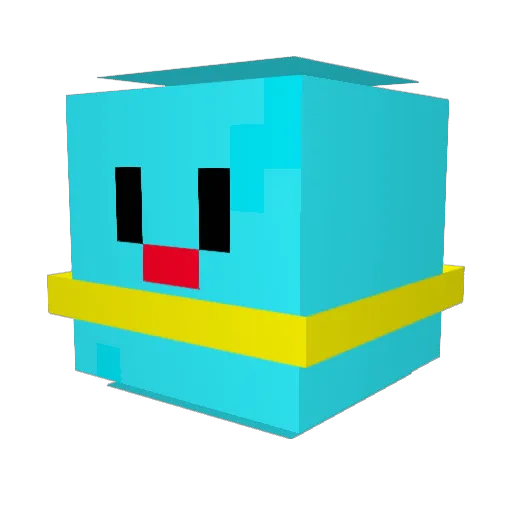F4Uranuadd Minecraft avatar head, 3D render
