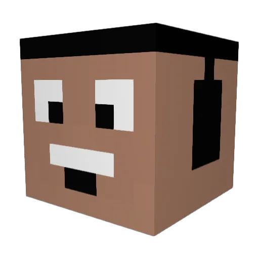 F4cture Minecraft avatar head, 3D render