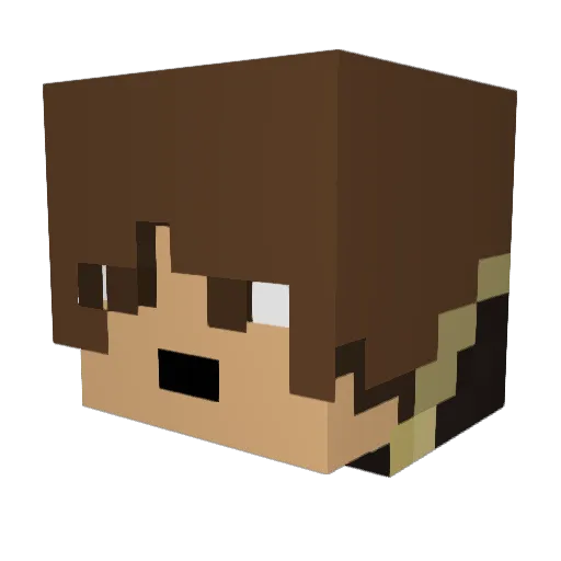 F4lcon Minecraft avatar head, 3D render