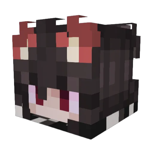 F4t33 Minecraft avatar head, 3D render