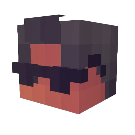 F4z14 Minecraft avatar head, 3D render