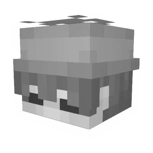 F50ST Minecraft avatar head, 3D render