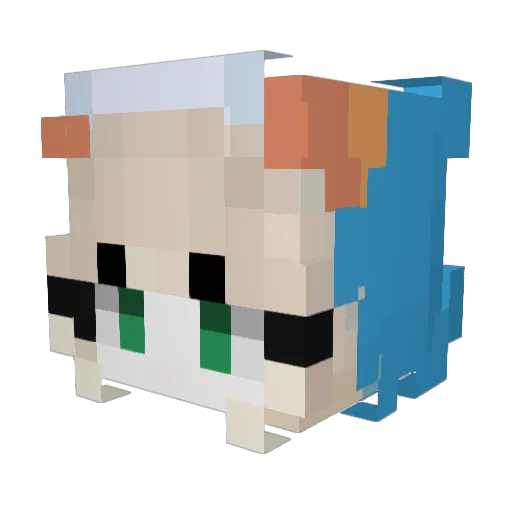 F5 Minecraft avatar head, 3D render