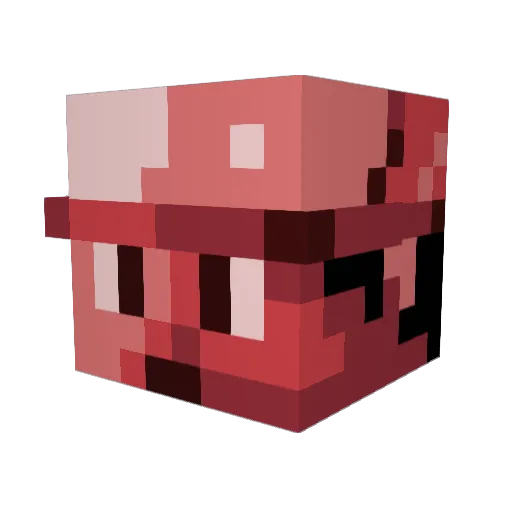 F6fire Minecraft avatar head, 3D render