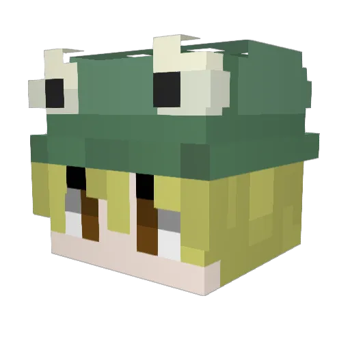 F70_1_N Minecraft avatar head, 3D render