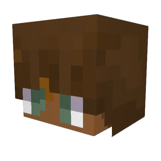 F7BI Minecraft avatar head, 3D render