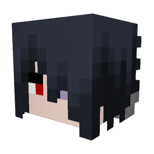 F7K28 Minecraft avatar head, 3D render