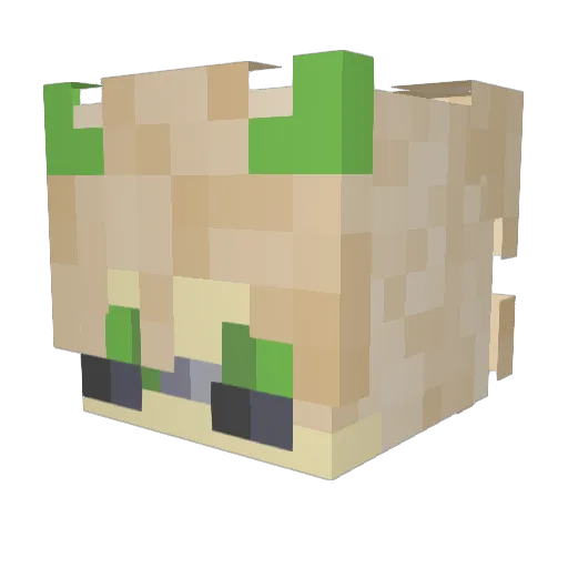 F7_9 Minecraft avatar head, 3D render