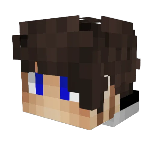 F9E3 Minecraft avatar head, 3D render