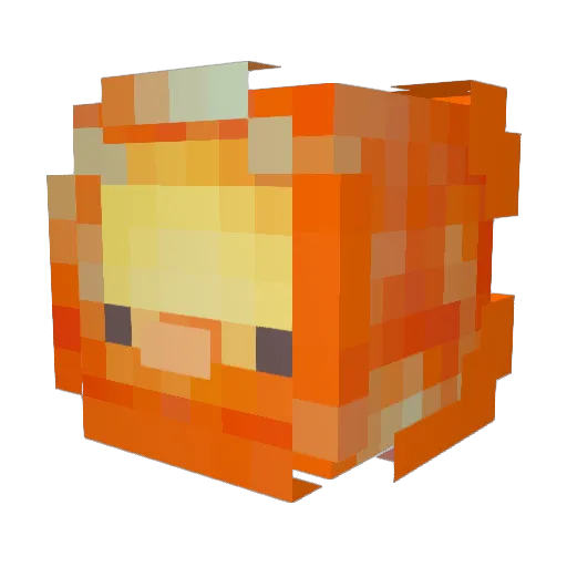 FAB12UCB Minecraft avatar head, 3D render