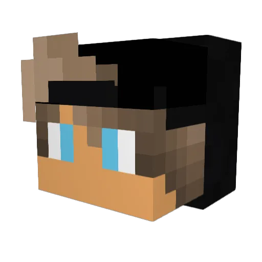 FABI_F Minecraft avatar head, 3D render