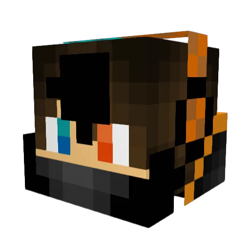 FABOLOSO Minecraft avatar head, 3D render