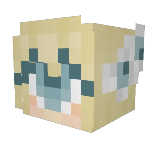 FABULOUStar Minecraft avatar head, 3D render