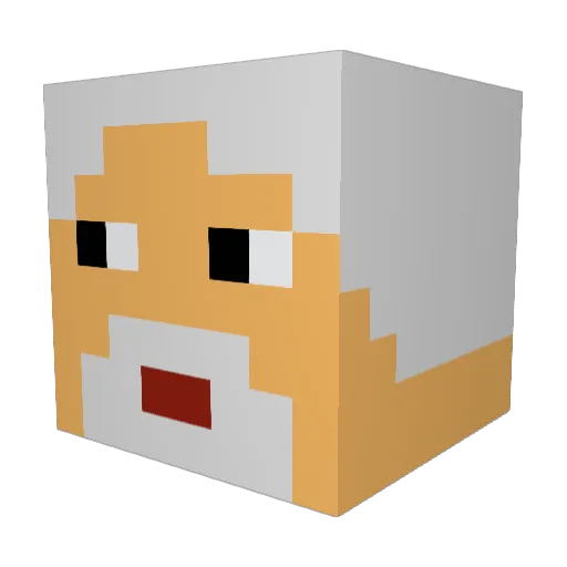 FABtotheIO Minecraft avatar head, 3D render