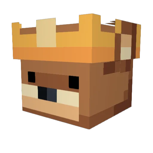 FACTUMVG Minecraft avatar head, 3D render
