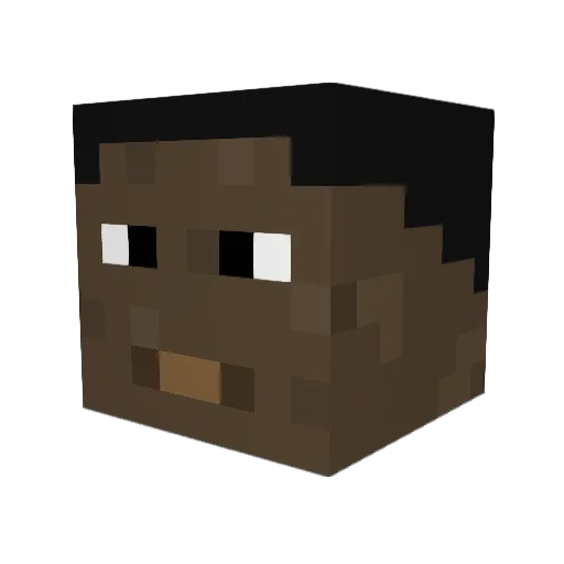 FADED98 Minecraft avatar head, 3D render