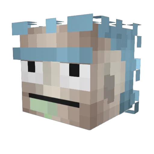 FADE_DELTA Minecraft avatar head, 3D render