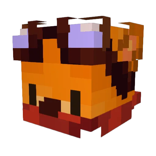 FADxh Minecraft avatar head, 3D render