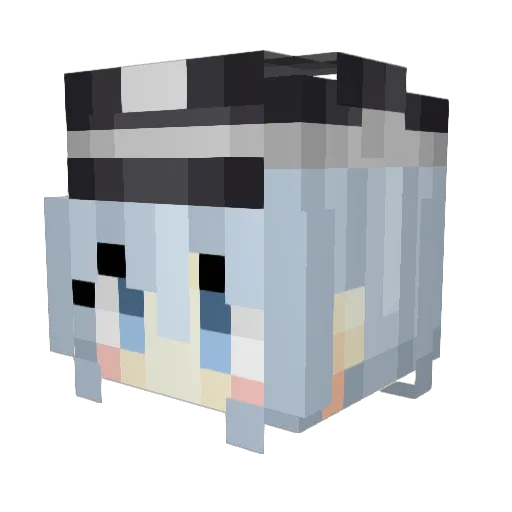FAFA233 Minecraft avatar head, 3D render