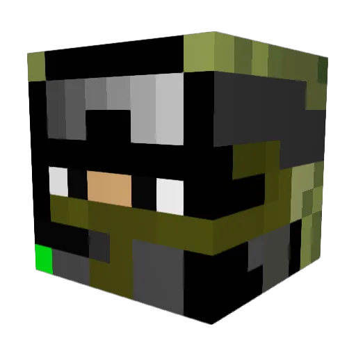 FAFE2000 Minecraft avatar head, 3D render