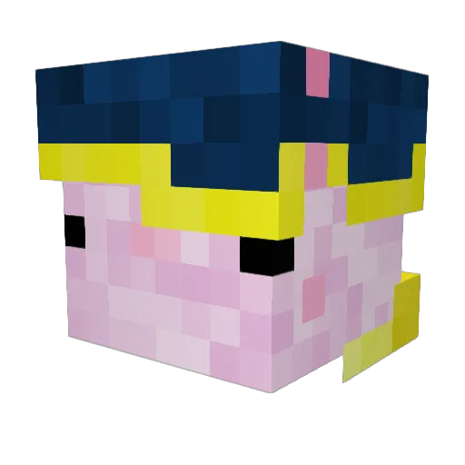 FAIKAREN10 Minecraft avatar head, 3D render