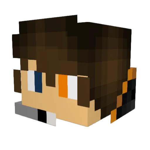 FAJ2001 Minecraft avatar head, 3D render