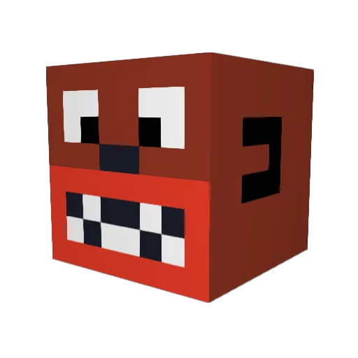 FAKEBENC Minecraft avatar head, 3D render