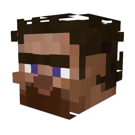 FALAALK Minecraft avatar head, 3D render