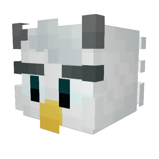 FALCHENER Minecraft avatar head, 3D render