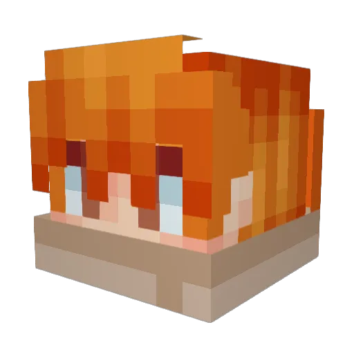 FALCNMC Minecraft avatar head, 3D render