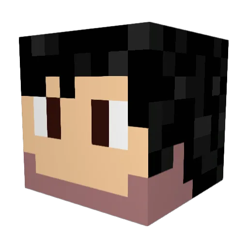 FALL1N_ Minecraft avatar head, 3D render