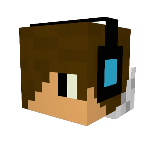 FALMONOV Minecraft avatar head, 3D render