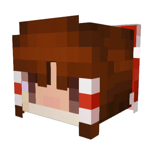 FAMITORA Minecraft avatar head, 3D render