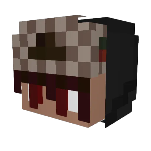 FAMO_7 Minecraft avatar head, 3D render