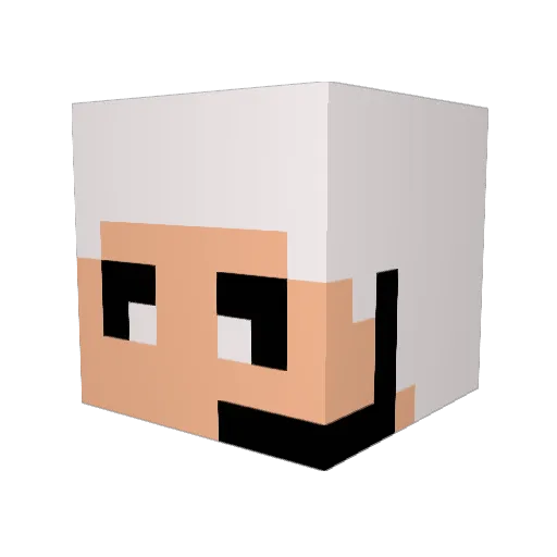 FAMTASMA_G4MER Minecraft avatar head, 3D render