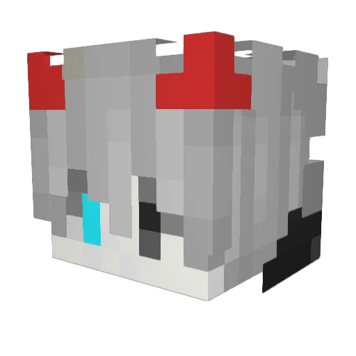 FAN29 Minecraft avatar head, 3D render
