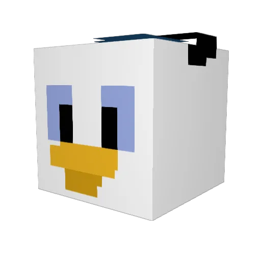 FAN4TlC Minecraft avatar head, 3D render