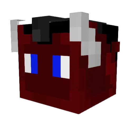 FANCY_DEVIL Minecraft avatar head, 3D render