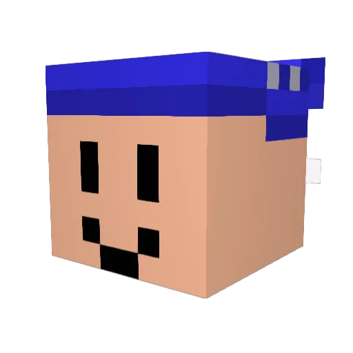 FANDA2010 Minecraft avatar head, 3D render
