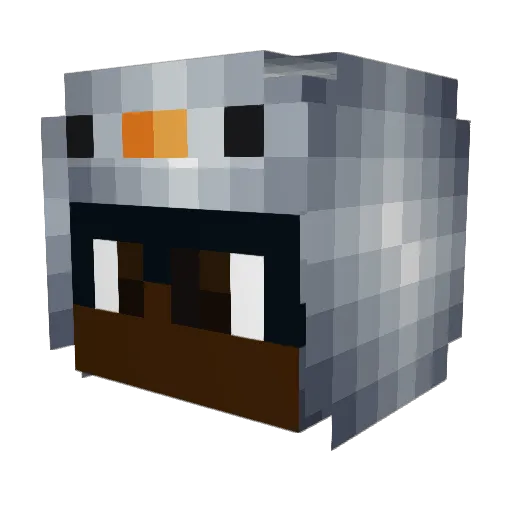 FANGIO Minecraft avatar head, 3D render