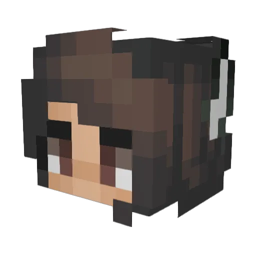 FANGXMAXIMUS Minecraft avatar head, 3D render