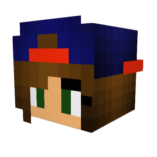 FAPMENlol Minecraft avatar head, 3D render