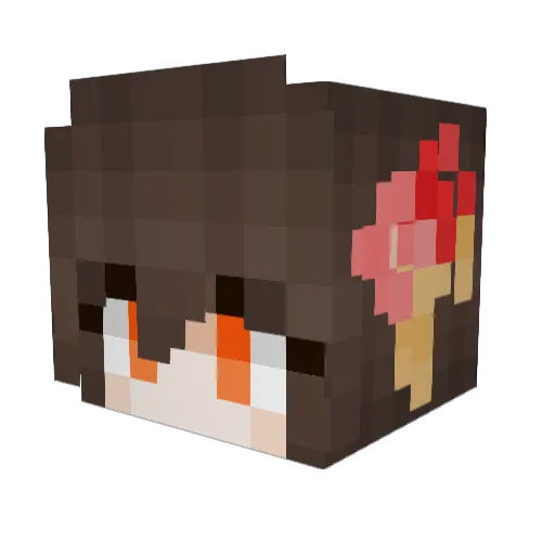 FAQ2000 Minecraft avatar head, 3D render