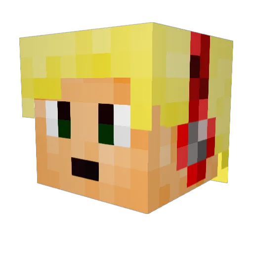 FAQZY Minecraft avatar head, 3D render