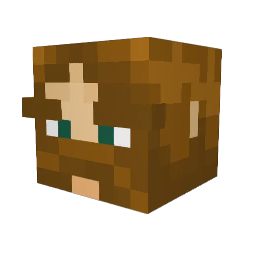 FARMERREY Minecraft avatar head, 3D render