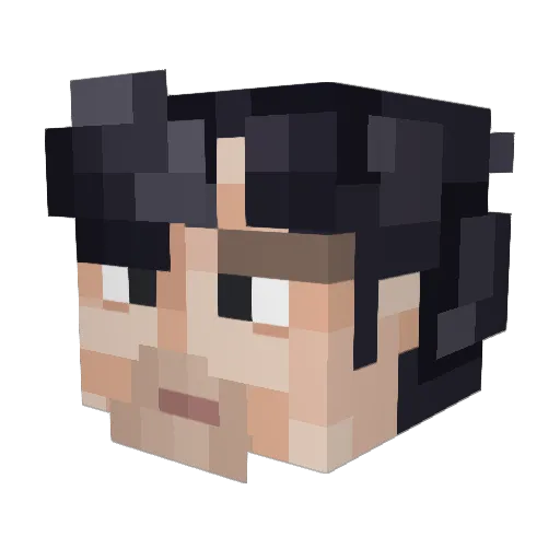 FARTIKK Minecraft avatar head, 3D render