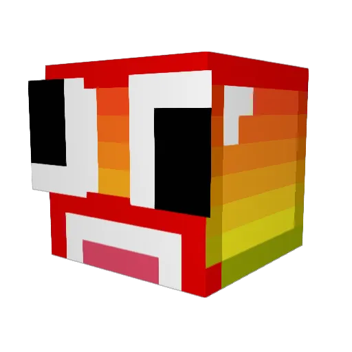 FARTING_PICKLES Minecraft avatar head, 3D render