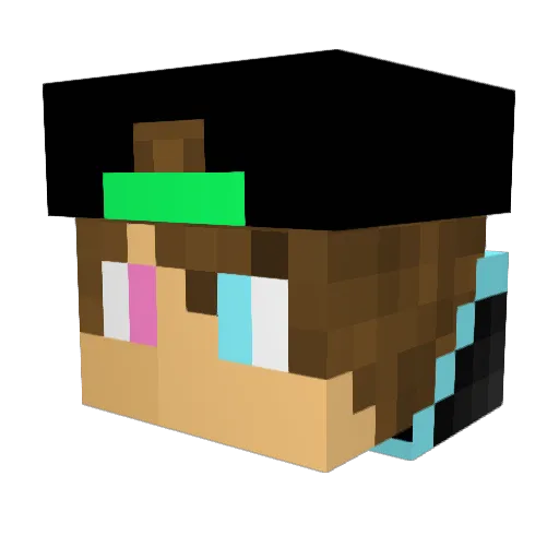 FASMK Minecraft avatar head, 3D render