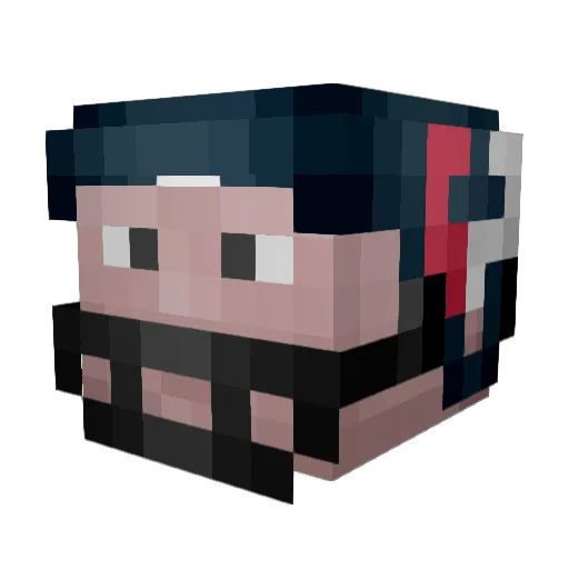 FATAMY65 Minecraft avatar head, 3D render