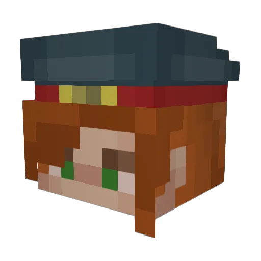 FATERA_ Minecraft avatar head, 3D render
